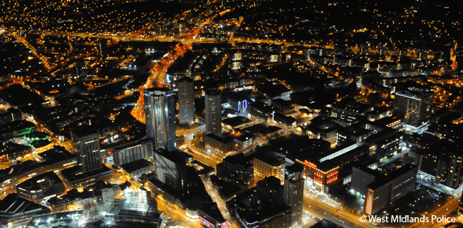 Flying at Night by Helicopter